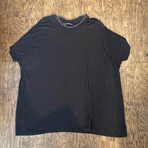 All Saints Black Oversized T-shirt Dress